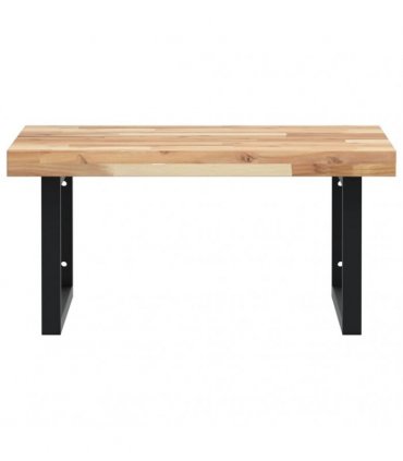 vidaXL Basin Shelf Wall Mounted Steel and Solid Wood Acacia