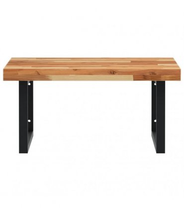 vidaXL Basin Shelf Wall Mounted Steel and Solid Wood Acacia