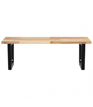 vidaXL Basin Shelf Wall Mounted Steel and Solid Wood Acacia