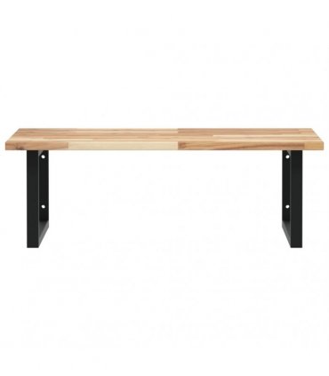 vidaXL Basin Shelf Wall Mounted Steel and Solid Wood Acacia