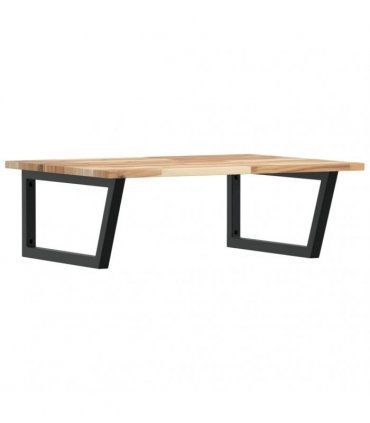 vidaXL Basin Shelf Wall Mounted Steel and Solid Wood Acacia