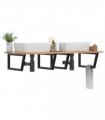 vidaXL Basin Shelf Wall Mounted Steel and Solid Wood Acacia