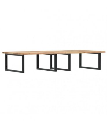 vidaXL Basin Shelf Wall Mounted Steel and Solid Wood Acacia