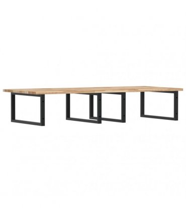 vidaXL Basin Shelf Wall Mounted Steel and Solid Wood Acacia