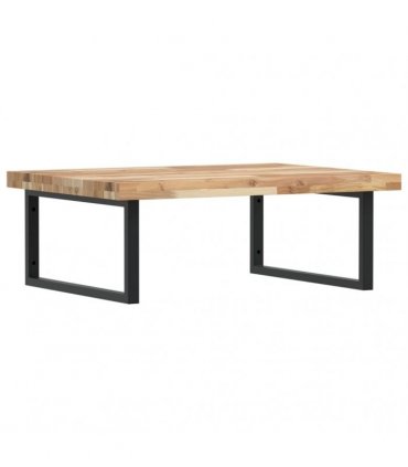 vidaXL Basin Shelf Wall Mounted Steel and Solid Wood Acacia