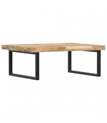 vidaXL Basin Shelf Wall Mounted Steel and Solid Wood Acacia