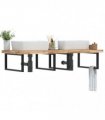 vidaXL Basin Shelf Wall Mounted Steel and Solid Wood Acacia