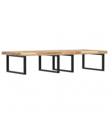 vidaXL Basin Shelf Wall Mounted Steel and Solid Wood Acacia