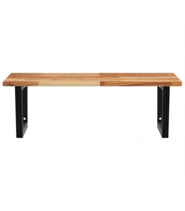 vidaXL Basin Shelf Wall Mounted Steel and Solid Wood Acacia