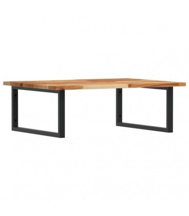 vidaXL Basin Shelf Wall Mounted Steel and Solid Wood Acacia