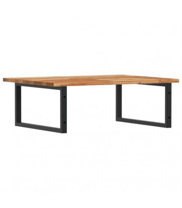 vidaXL Basin Shelf Wall Mounted Steel and Solid Wood Acacia