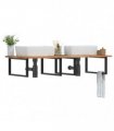 vidaXL Basin Shelf Wall Mounted Steel and Solid Wood Acacia