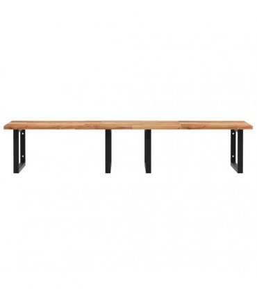 vidaXL Basin Shelf Wall Mounted Steel and Solid Wood Acacia