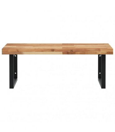 vidaXL Basin Shelf Wall Mounted Steel and Solid Wood Acacia