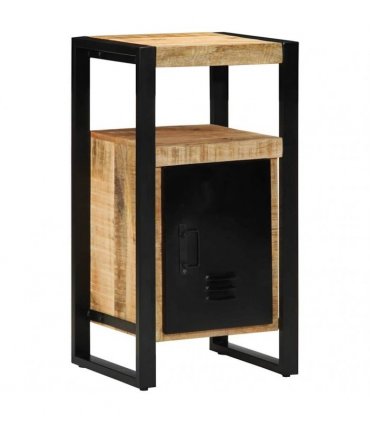 vidaXL Bathroom Furniture Set 4 pcs Brown and Black Solid Mango Wood