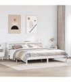 vidaXL Bed Frame without Mattress White 200x200 cm Solid Wood Pine