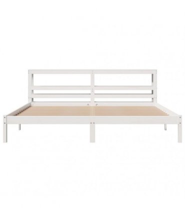 vidaXL Bed Frame without Mattress White 200x200 cm Solid Wood Pine