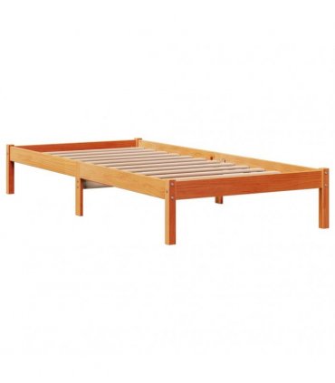 vidaXL Bed Frame with Headboard without Mattress Wax Brown 75x190 cm