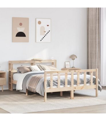 vidaXL Bed Frame without Mattress 140x200 cm Solid Wood Pine