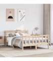 vidaXL Bed Frame without Mattress 140x200 cm Solid Wood Pine