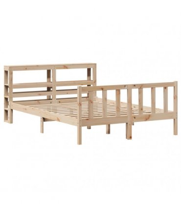 vidaXL Bed Frame without Mattress 140x200 cm Solid Wood Pine