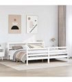 vidaXL Bed Frame without Mattress White 200x200 cm Solid Wood Pine