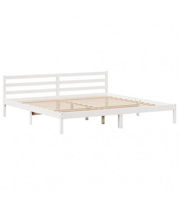 vidaXL Bed Frame without Mattress White 200x200 cm Solid Wood Pine