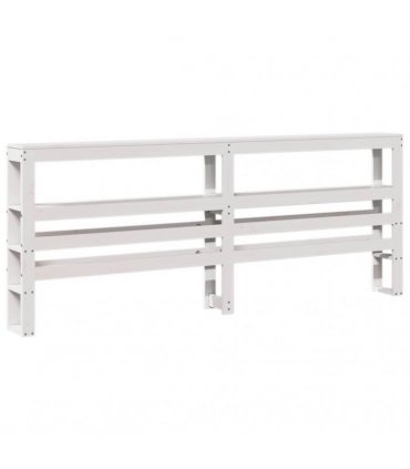 vidaXL Bed Frame without Mattress White 200x200 cm Solid Wood Pine
