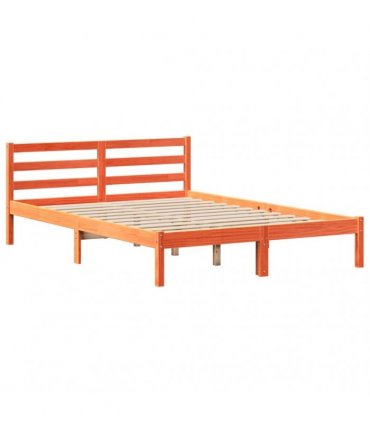 vidaXL Bed Frame without Mattress Wax Brown 150x200 cm Solid Wood Pine