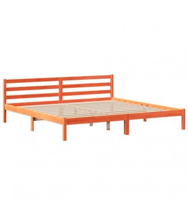vidaXL Bed Frame without Mattress Wax Brown 200x200 cm Solid Wood Pine