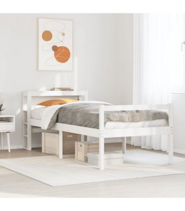 vidaXL Senior Bed with Headboard without Mattress White 75x190 cm