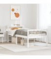 vidaXL Senior Bed with Headboard without Mattress White 75x190 cm