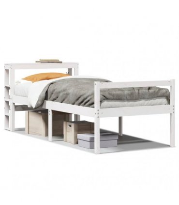 vidaXL Senior Bed with Headboard without Mattress White 75x190 cm
