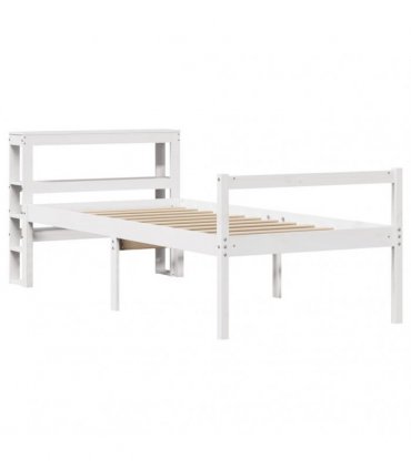 vidaXL Senior Bed with Headboard without Mattress White 75x190 cm