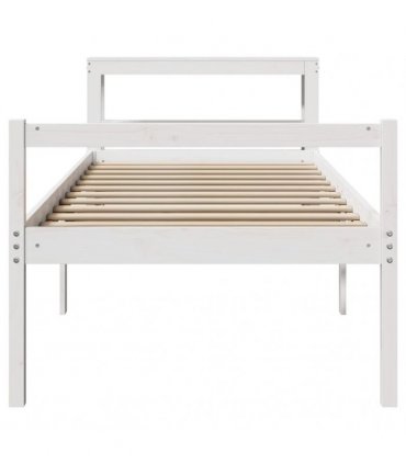 vidaXL Senior Bed with Headboard without Mattress White 75x190 cm