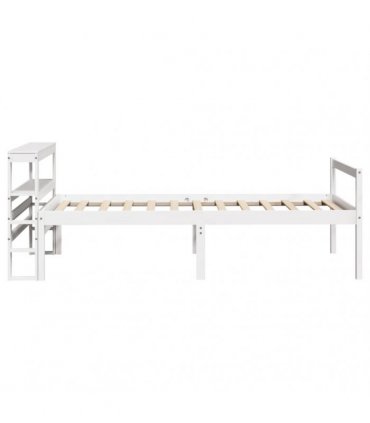 vidaXL Senior Bed with Headboard without Mattress White 75x190 cm