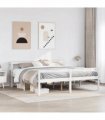 vidaXL Senior Bed with Headboard without Mattress White 200x200 cm