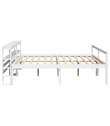 vidaXL Senior Bed with Headboard without Mattress White 200x200 cm