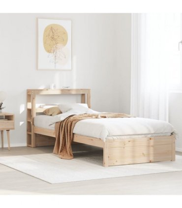 vidaXL Bed Frame with Headboard without Mattress 75x190 cm