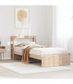 vidaXL Bed Frame with Headboard without Mattress 75x190 cm