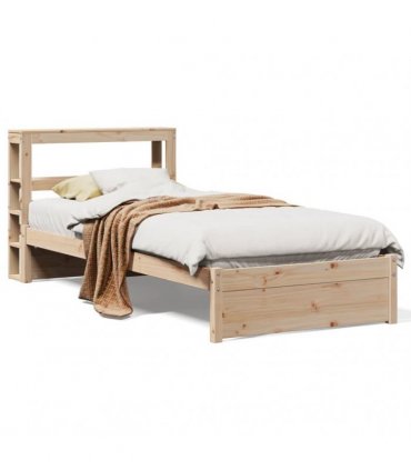 vidaXL Bed Frame with Headboard without Mattress 75x190 cm