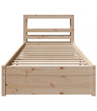 vidaXL Bed Frame with Headboard without Mattress 75x190 cm