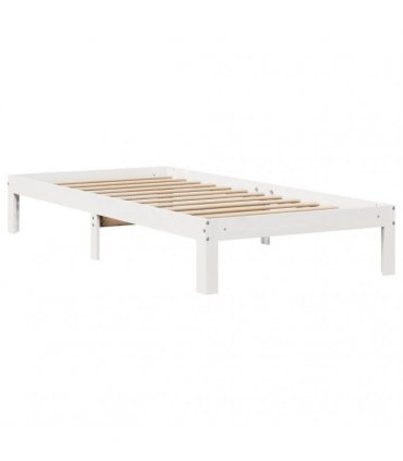 vidaXL Bed Frame with Headboard without Mattress White 75x190 cm