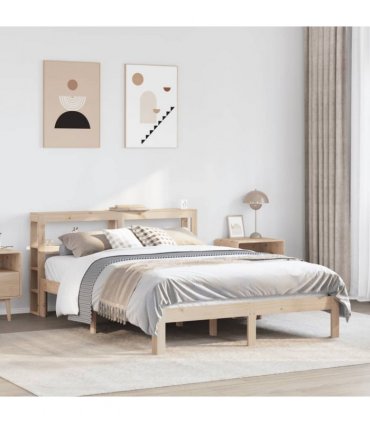 vidaXL Bed Frame with Headboard without Mattress 160x200 cm