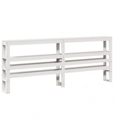 vidaXL Bed Frame with Headboard without Mattress White 200x200 cm