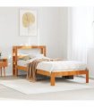 vidaXL Bed Frame without Mattress Wax Brown 100x200 cm Solid Wood Pine
