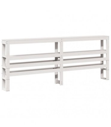 vidaXL Bed Frame without Mattress White 200x200 cm Solid Wood Pine