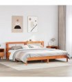 vidaXL Bed Frame without Mattress Wax Brown 200x200 cm Solid Wood Pine