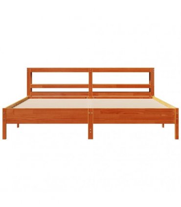 vidaXL Bed Frame without Mattress Wax Brown 200x200 cm Solid Wood Pine