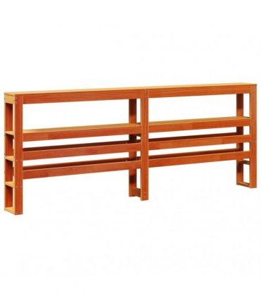 vidaXL Bed Frame without Mattress Wax Brown 200x200 cm Solid Wood Pine